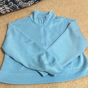 all in motion Light Blue Half-Zip Pullover Jacket